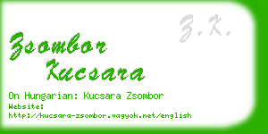 zsombor kucsara business card